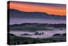 Sunrise Fire over Petaluma Hills, Sonoma County, Bay Area-Vincent James-Stretched Canvas