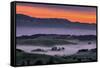 Sunrise Fire over Petaluma Hills, Sonoma County, Bay Area-Vincent James-Framed Stretched Canvas