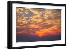 Sunrise Fireball - Smokey Clouds Over San Francisco-Vincent James-Framed Photographic Print