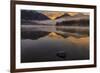 Sunrise fog on Holland Lake in the Flathead National Forest, Montana, USA-Chuck Haney-Framed Photographic Print