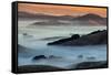 Sunrise Fog Through the Hills of Sonoma Valley, Petaluma California-Vincent James-Framed Stretched Canvas