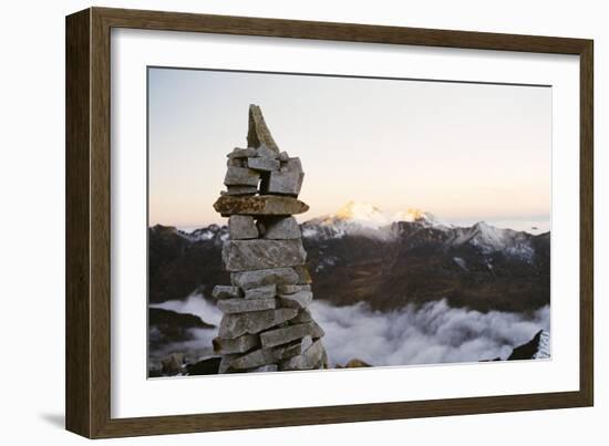 Sunrise from Base Camp on Huayna Potosi, Cordillera Real, Bolivia, South America-Mark Chivers-Framed Photographic Print