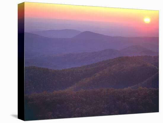 Sunrise from Buck Hollow Overlook, Shenandoah National Park, Virginia, USA-Charles Gurche-Stretched Canvas