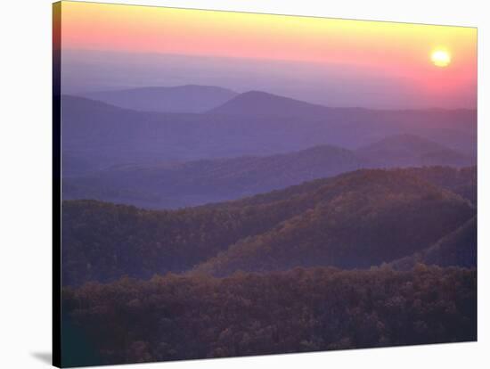 Sunrise from Buck Hollow Overlook, Shenandoah National Park, Virginia, USA-Charles Gurche-Stretched Canvas