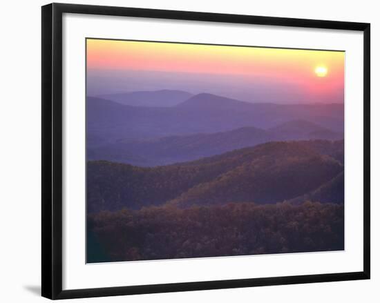 Sunrise from Buck Hollow Overlook, Shenandoah National Park, Virginia, USA-Charles Gurche-Framed Photographic Print