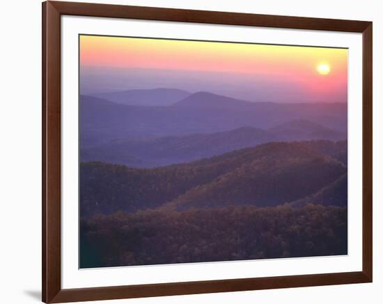 Sunrise from Buck Hollow Overlook, Shenandoah National Park, Virginia, USA-Charles Gurche-Framed Photographic Print