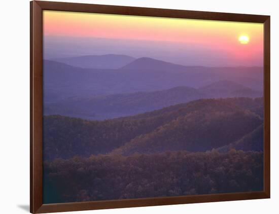 Sunrise from Buck Hollow Overlook, Shenandoah National Park, Virginia, USA-Charles Gurche-Framed Photographic Print