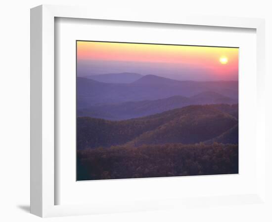 Sunrise from Buck Hollow Overlook, Shenandoah National Park, Virginia, USA-Charles Gurche-Framed Photographic Print