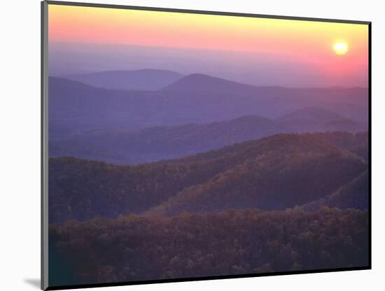 Sunrise from Buck Hollow Overlook, Shenandoah National Park, Virginia, USA-Charles Gurche-Mounted Photographic Print