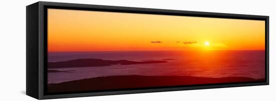Sunrise from Cadillac Mountain, Acadia National Park, Maine-null-Framed Stretched Canvas
