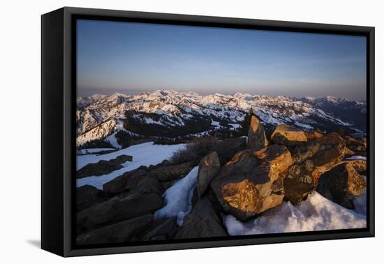 Sunrise From Clayton Peak, Wasatch Mountains, Utah-Louis Arevalo-Framed Stretched Canvas