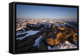 Sunrise From Clayton Peak, Wasatch Mountains, Utah-Louis Arevalo-Framed Stretched Canvas