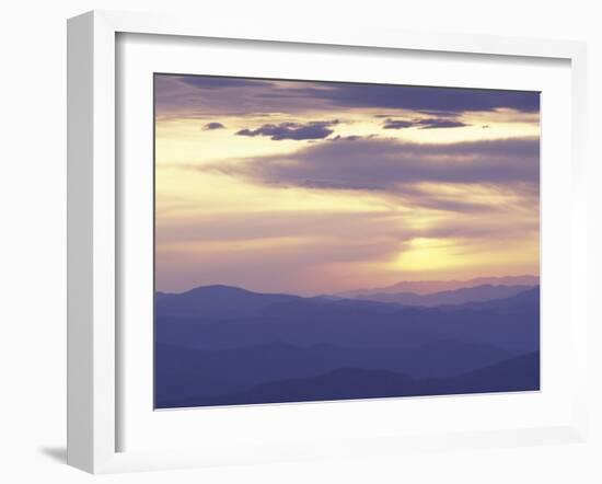 Sunrise from Clingman's Dome, Great Smoky Mountains National Park, Tennessee, USA-Adam Jones-Framed Photographic Print