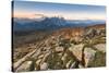 Sunrise from Col Margherita with the Pala group, Dolomites-ClickAlps-Stretched Canvas