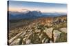 Sunrise from Col Margherita with the Pala group, Dolomites-ClickAlps-Stretched Canvas