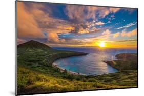 Sunrise from Hanauma Bay on Oahu, Hawaii-Shane Myers Photography-Mounted Photographic Print