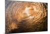 Sunrise from inside a tubing wave-Mark A Johnson-Mounted Photographic Print