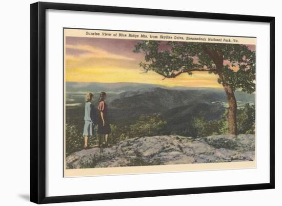 Sunrise from Skyline Drive-null-Framed Art Print