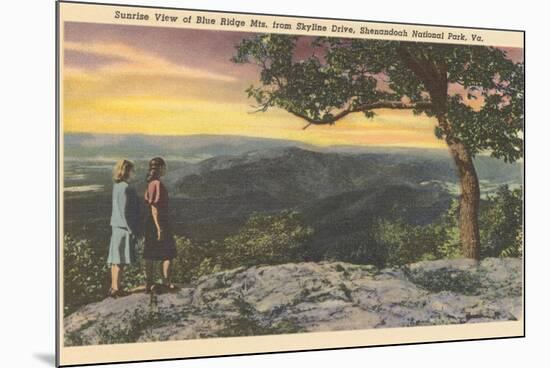 Sunrise from Skyline Drive-null-Mounted Art Print