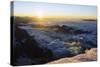 Sunrise from Summit of Mont Blanc, 4810M, Haute-Savoie, French Alps, France, Europe-Christian Kober-Stretched Canvas