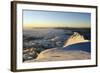 Sunrise from Summit of Mont Blanc, 4810M, Haute-Savoie, French Alps, France, Europe-Christian Kober-Framed Photographic Print