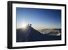 Sunrise from Summit of Mont Blanc, 4810M, Haute-Savoie, French Alps, France, Europe-Christian Kober-Framed Photographic Print