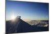 Sunrise from Summit of Mont Blanc, 4810M, Haute-Savoie, French Alps, France, Europe-Christian Kober-Mounted Photographic Print