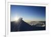 Sunrise from Summit of Mont Blanc, 4810M, Haute-Savoie, French Alps, France, Europe-Christian Kober-Framed Photographic Print