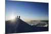 Sunrise from Summit of Mont Blanc, 4810M, Haute-Savoie, French Alps, France, Europe-Christian Kober-Mounted Photographic Print