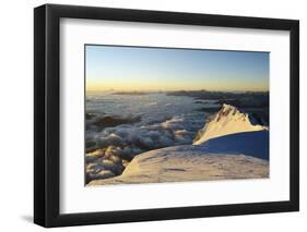 Sunrise from Summit of Mont Blanc, 4810M, Haute-Savoie, French Alps, France, Europe-Christian Kober-Framed Photographic Print