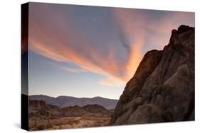 Sunrise Highlights the Clouds Above the Alabama Hills Region-James White-Stretched Canvas