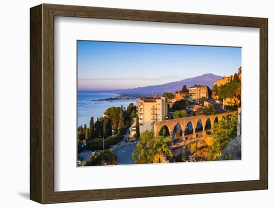 Sunrise Hitting the Top of Mount Etna Volcano-Matthew Williams-Ellis-Framed Photographic Print