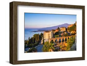 Sunrise Hitting the Top of Mount Etna Volcano-Matthew Williams-Ellis-Framed Photographic Print