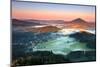 Sunrise in Beautiful Mountain Czech Switzerland with Inversion-TTstudio-Mounted Photographic Print