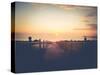 Sunrise in Binz on Rügen-Mandy Stegen-Stretched Canvas