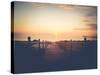 Sunrise in Binz on Rügen-Mandy Stegen-Stretched Canvas