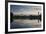 Sunrise in Ibirapuera Park with a Reflection of the Sao Paulo Skyline-Alex Saberi-Framed Photographic Print