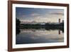 Sunrise in Ibirapuera Park with a Reflection of the Sao Paulo Skyline-Alex Saberi-Framed Photographic Print