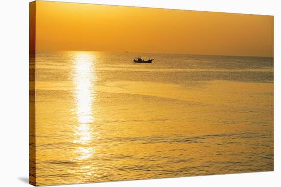 Sunrise in Kagoshima Bay, Kagoshima, Kyushu, Japan, Asia-Christian Kober-Stretched Canvas