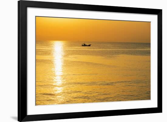 Sunrise in Kagoshima Bay, Kagoshima, Kyushu, Japan, Asia-Christian Kober-Framed Photographic Print