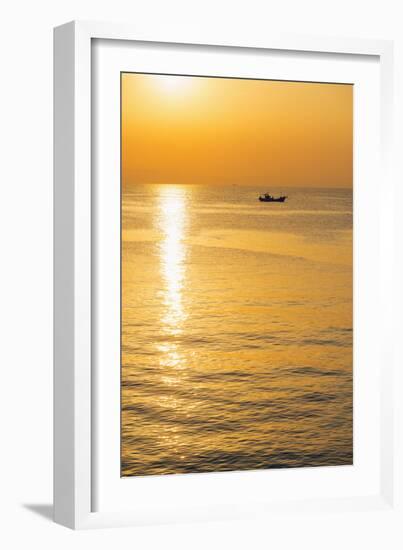 Sunrise in Kagoshima Bay, Kagoshima, Kyushu, Japan, Asia-Christian Kober-Framed Photographic Print