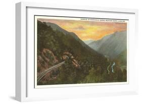 Sunrise in Nantahala Gorge, Western North Carolina-null-Framed Art Print