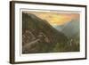 Sunrise in Nantahala Gorge, Western North Carolina-null-Framed Art Print