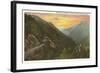 Sunrise in Nantahala Gorge, Western North Carolina-null-Framed Art Print