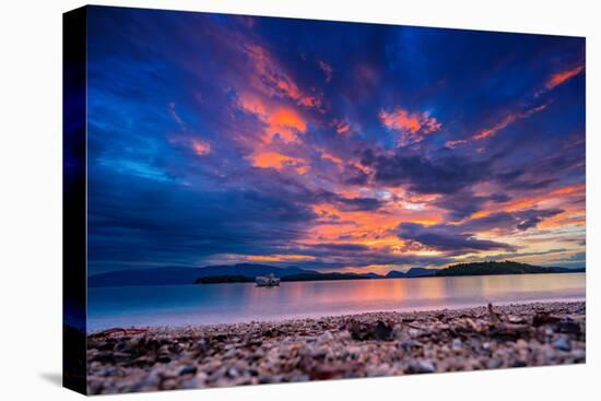 Sunrise in Nidri Lefkas Island Greece-Remy Musser-Stretched Canvas