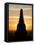 Sunrise in the Buddhist Temples of Bagan (Pagan), Myanmar (Burma)-Julio Etchart-Framed Stretched Canvas