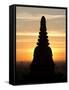 Sunrise in the Buddhist Temples of Bagan (Pagan), Myanmar (Burma)-Julio Etchart-Framed Stretched Canvas