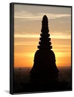 Sunrise in the Buddhist Temples of Bagan (Pagan), Myanmar (Burma)-Julio Etchart-Framed Photographic Print