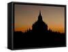 Sunrise in the Buddhist Temples of Bagan (Pagan), Myanmar (Burma)-Julio Etchart-Framed Stretched Canvas