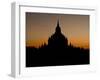 Sunrise in the Buddhist Temples of Bagan (Pagan), Myanmar (Burma)-Julio Etchart-Framed Photographic Print